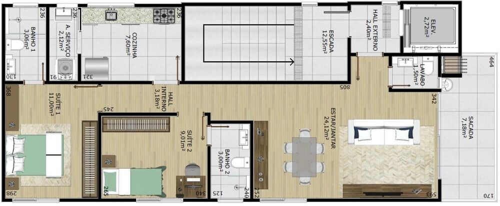 Casa, 3 quartos, 60 m² - Foto 8