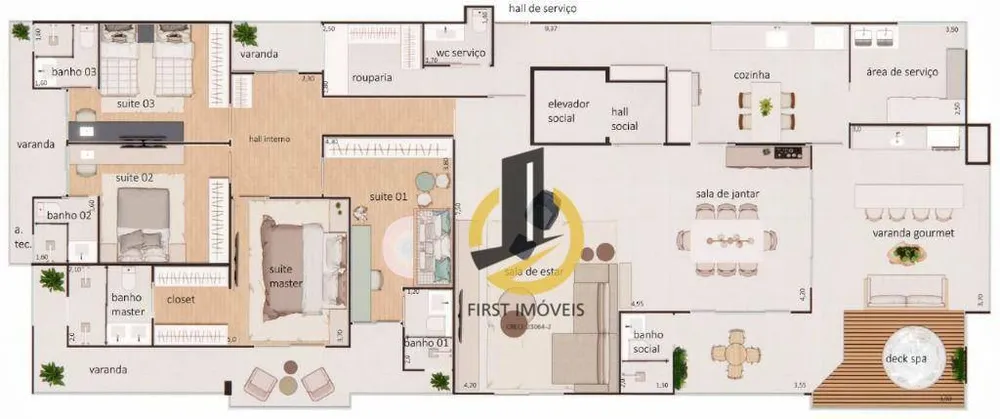Apartamento, 4 quartos, 241 m² - Foto 1