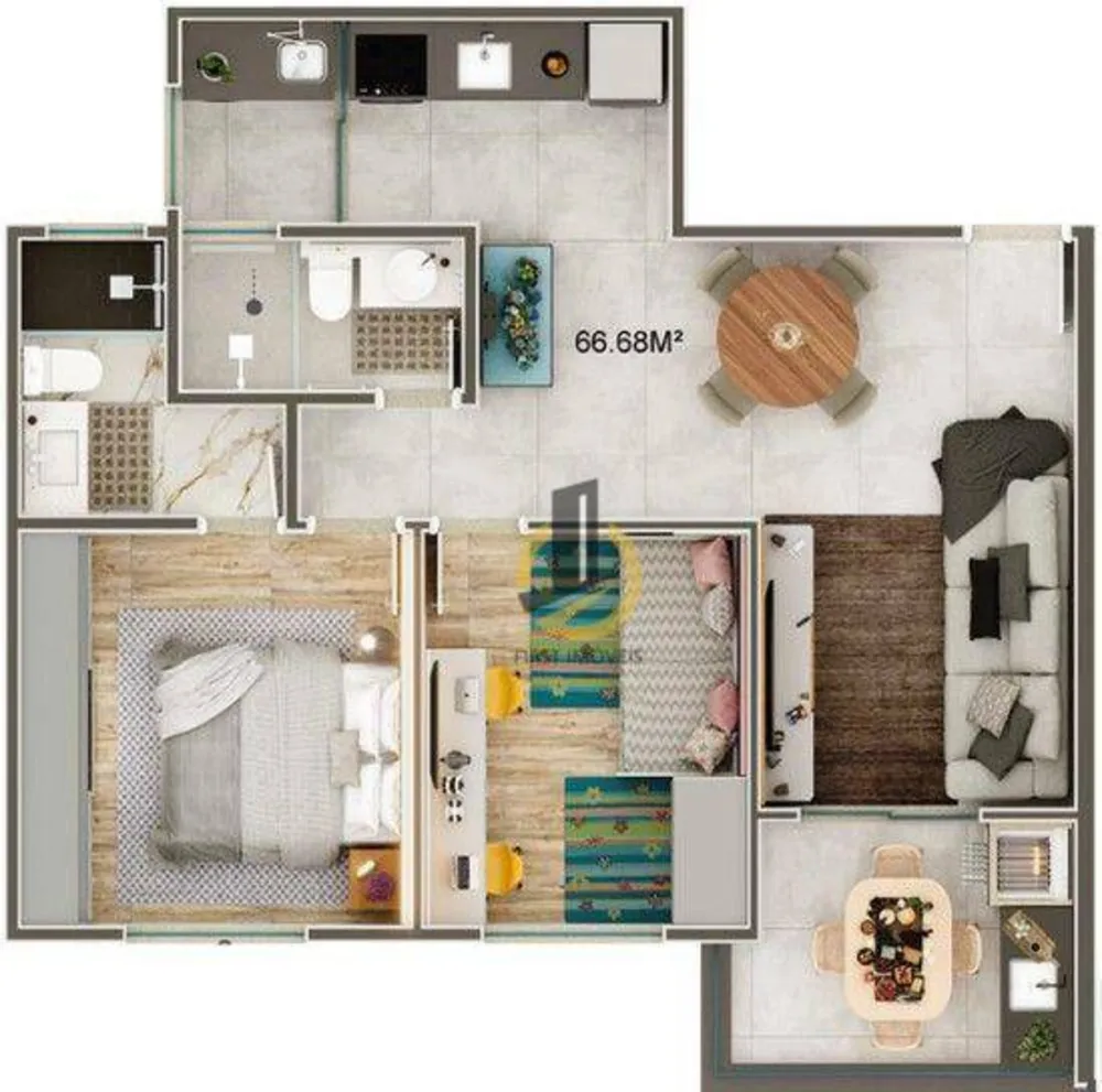 Apartamento, 2 quartos, 60 m² - Foto 3