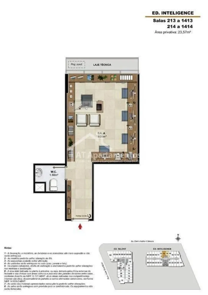 Sala-Conjunto, 22 m² - Foto 3