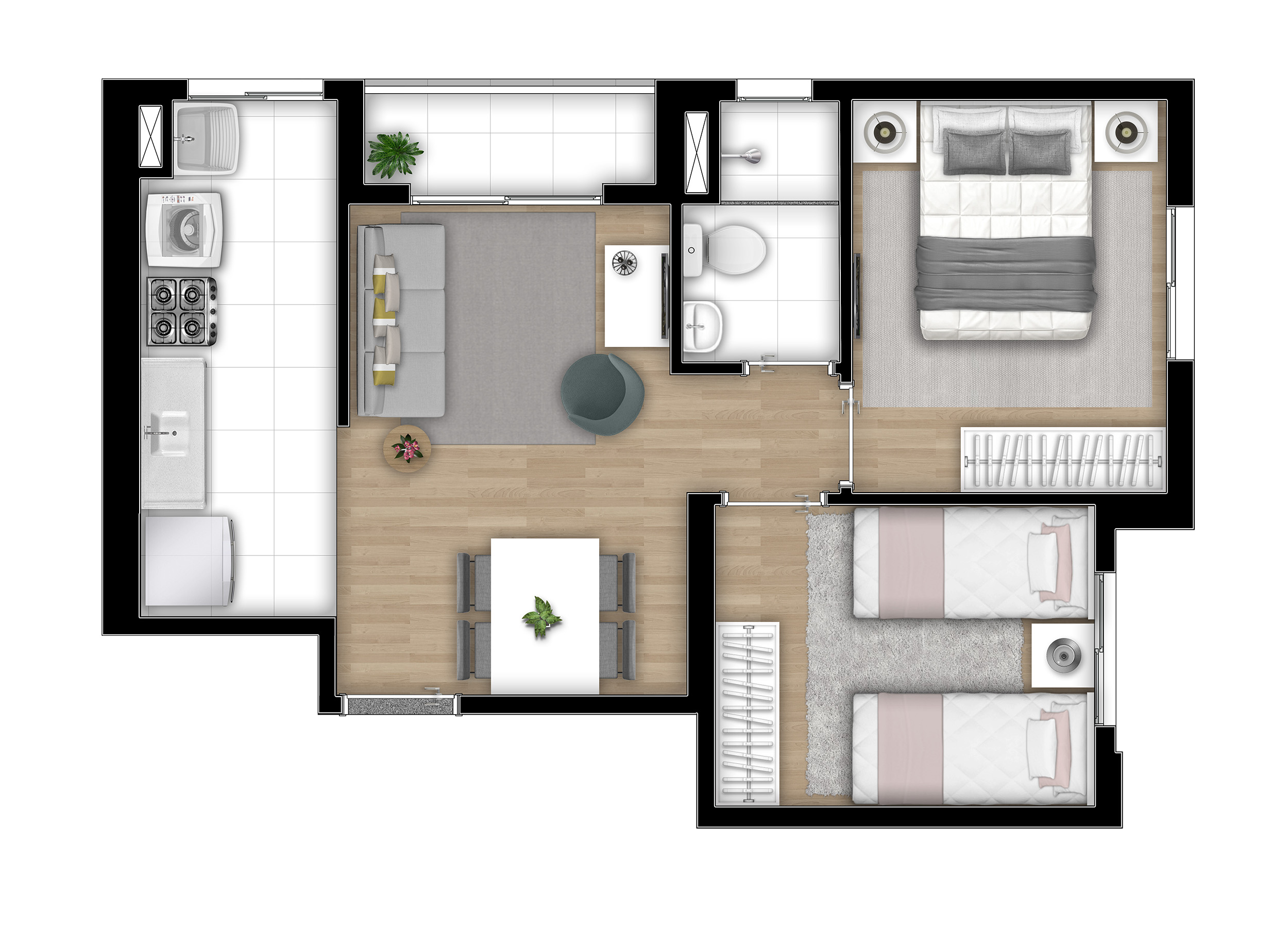 Apartamento à venda com 2 quartos, 40m² - Foto 12