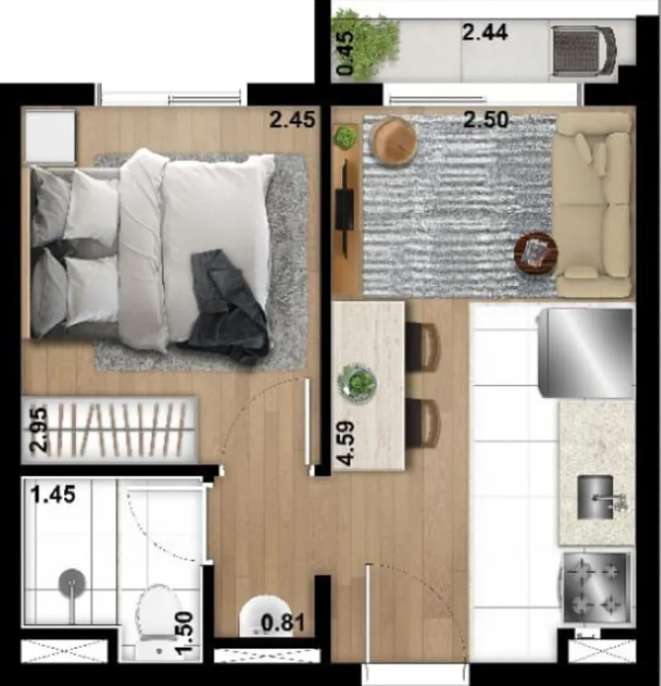 Apartamento, 1 quarto, 27 m² - Foto 11