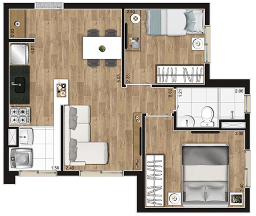 Apartamento, 2 quartos, 41 m² - Foto 11