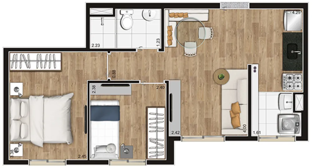 Apartamento, 2 quartos, 41 m² - Foto 12