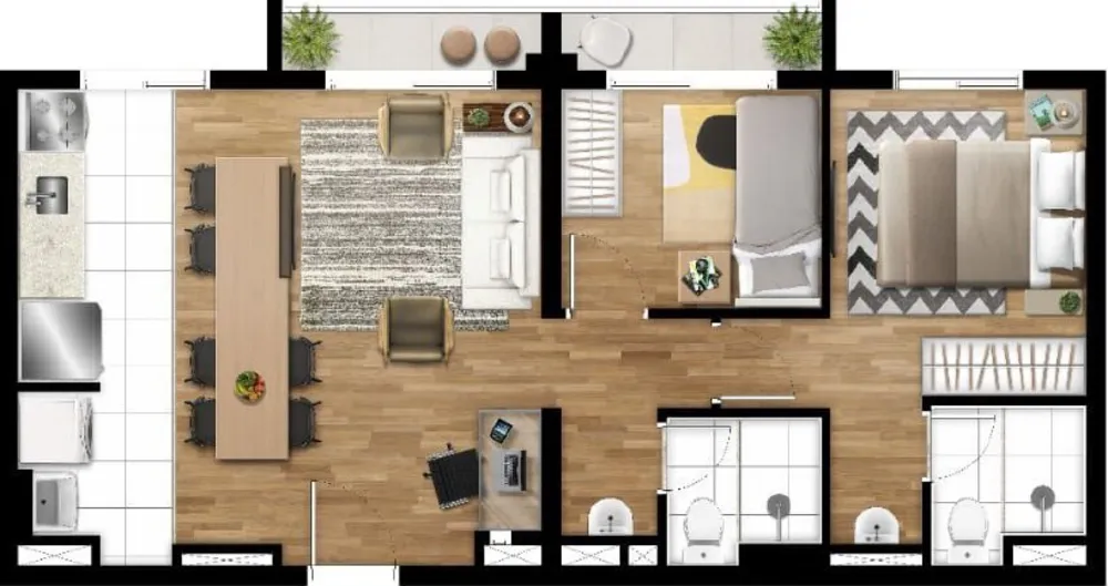 Apartamento, 2 quartos, 56 m² - Foto 12