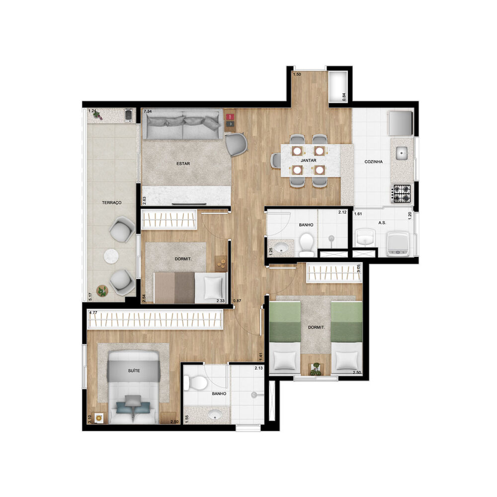 Apartamento, 2 quartos, 61 m² - Foto 16
