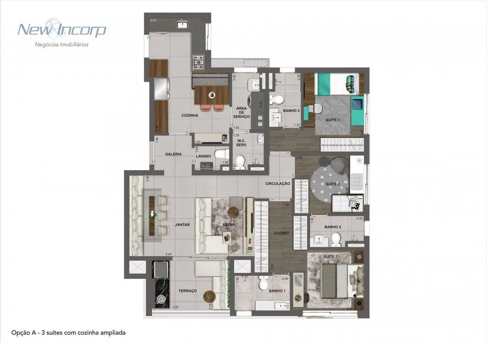 Apartamento, 2 quartos, 114 m² - Foto 3