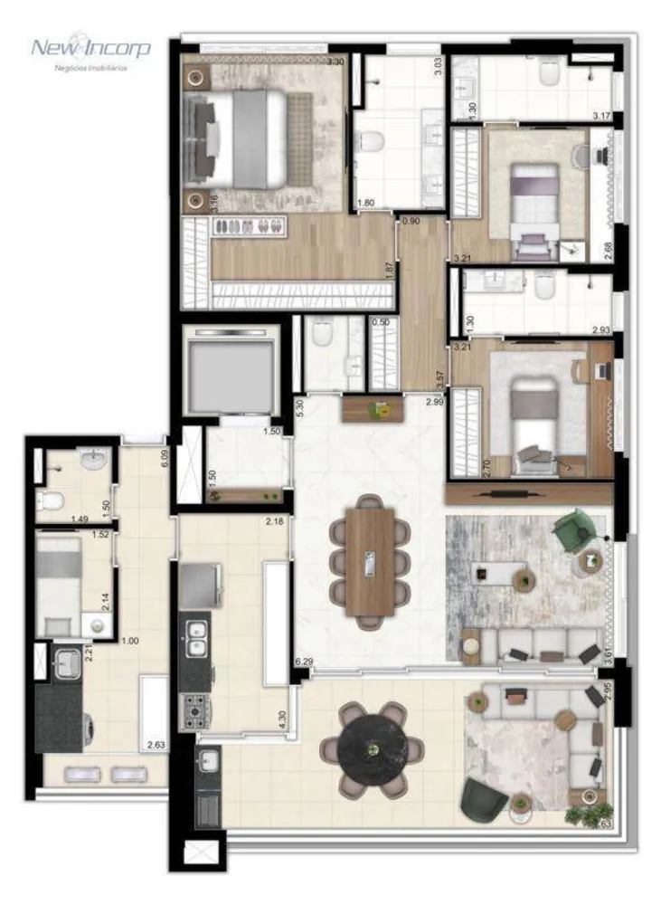 Apartamento, 3 quartos, 156 m² - Foto 3
