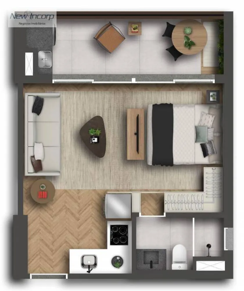 Apartamento, 1 quarto, 38 m² - Foto 3
