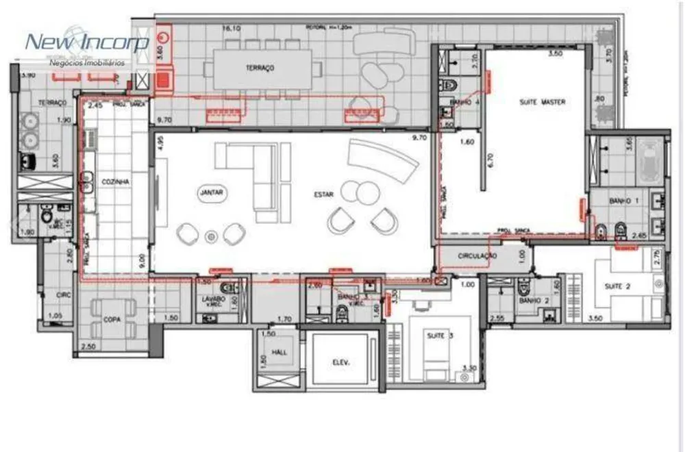 Apartamento, 4 quartos, 244 m² - Foto 3