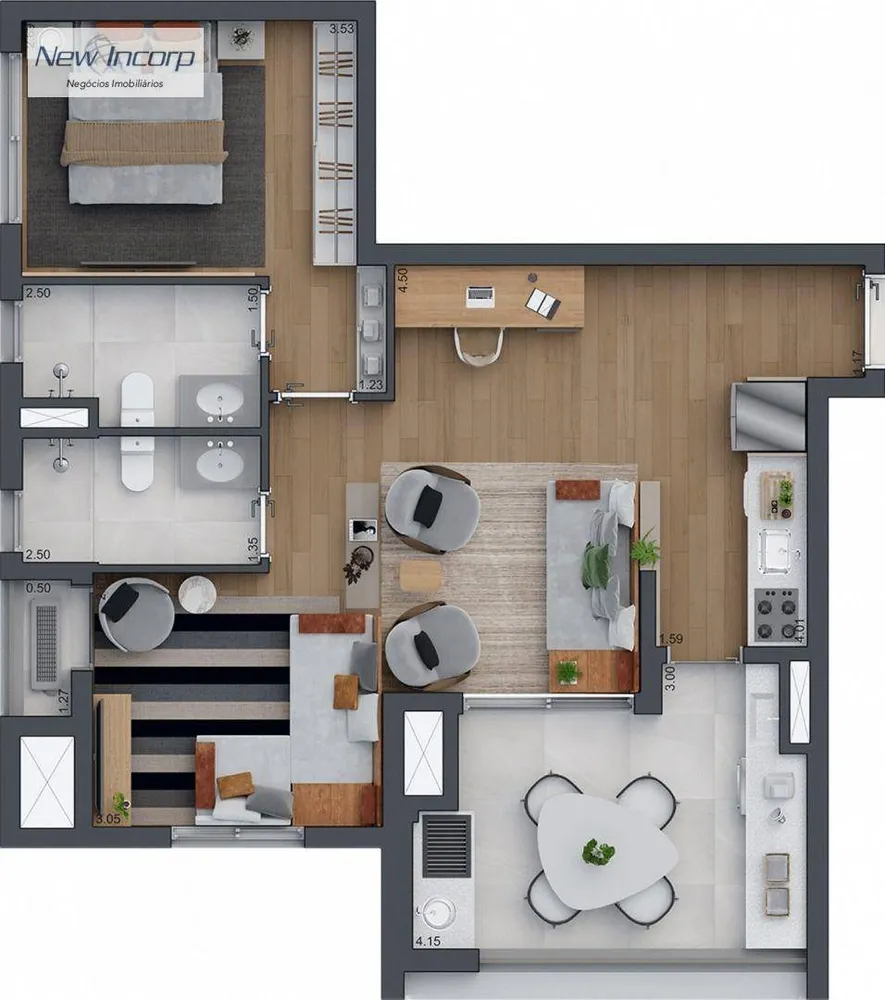 Apartamento, 2 quartos, 71 m² - Foto 2