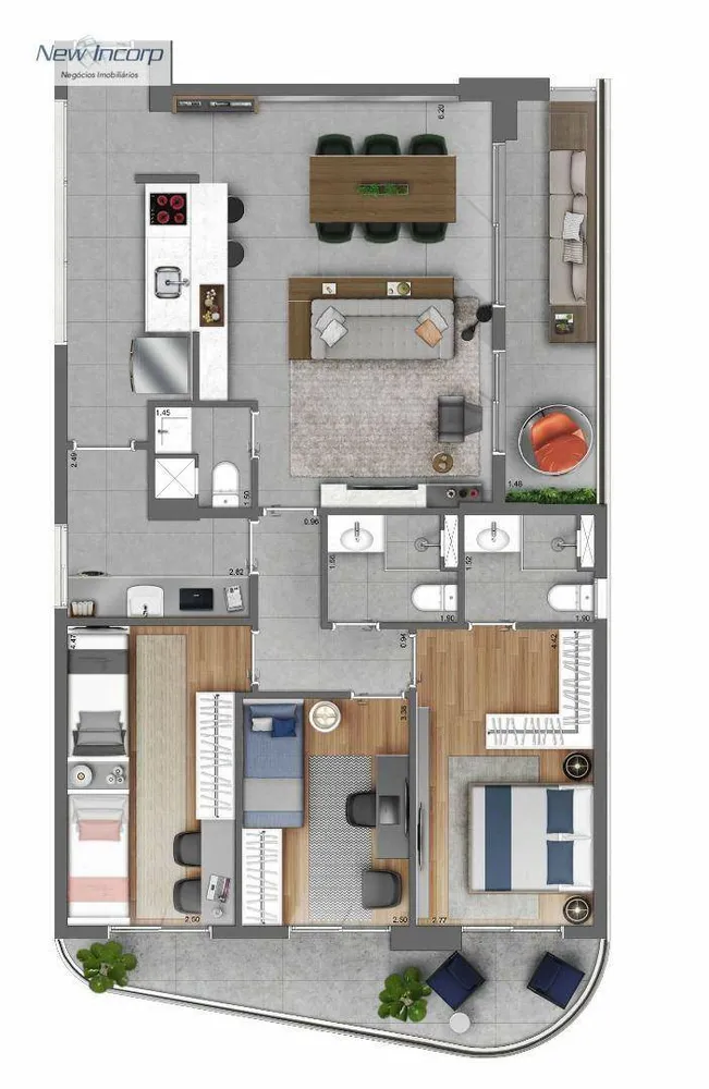 Apartamento, 3 quartos, 117 m² - Foto 2