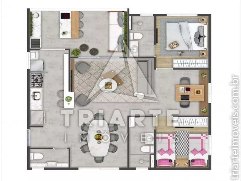 Apartamento à venda com 2 quartos, 54m² - Foto 4