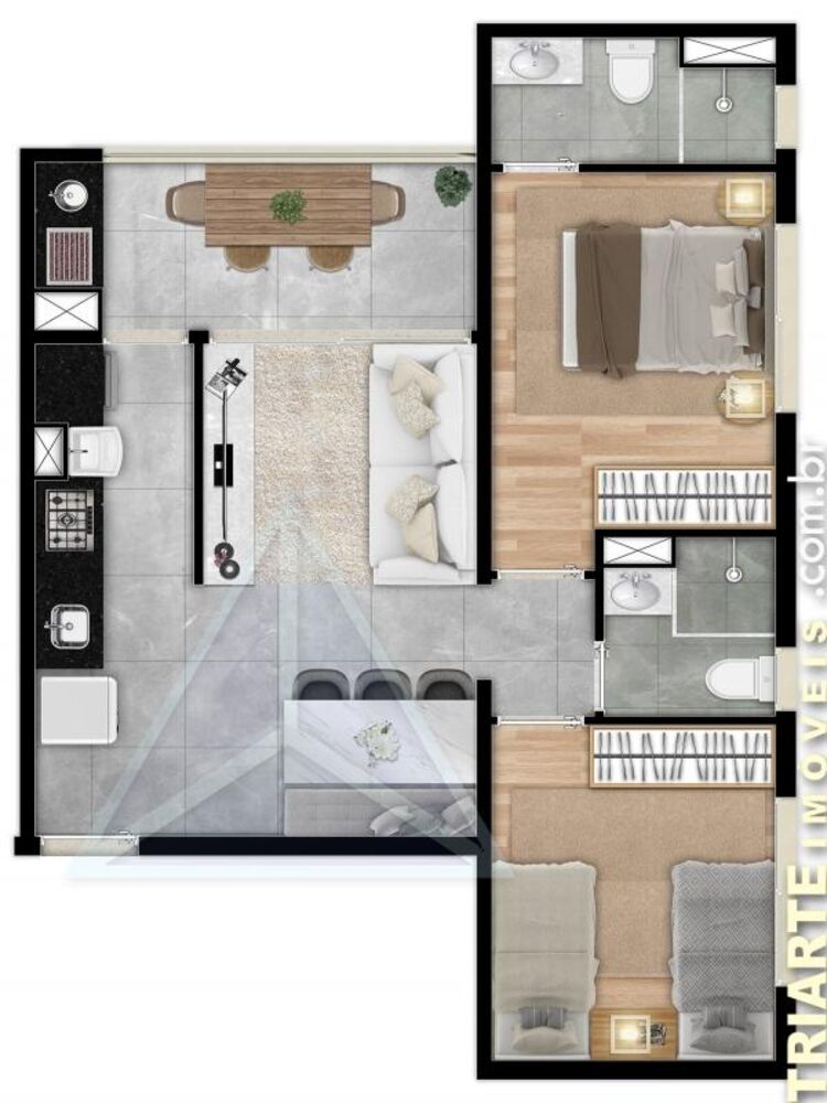 Apartamento, 2 quartos, 54 m² - Foto 4