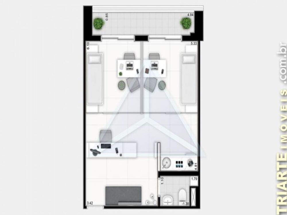 Sala-Conjunto, 41 m² - Foto 3