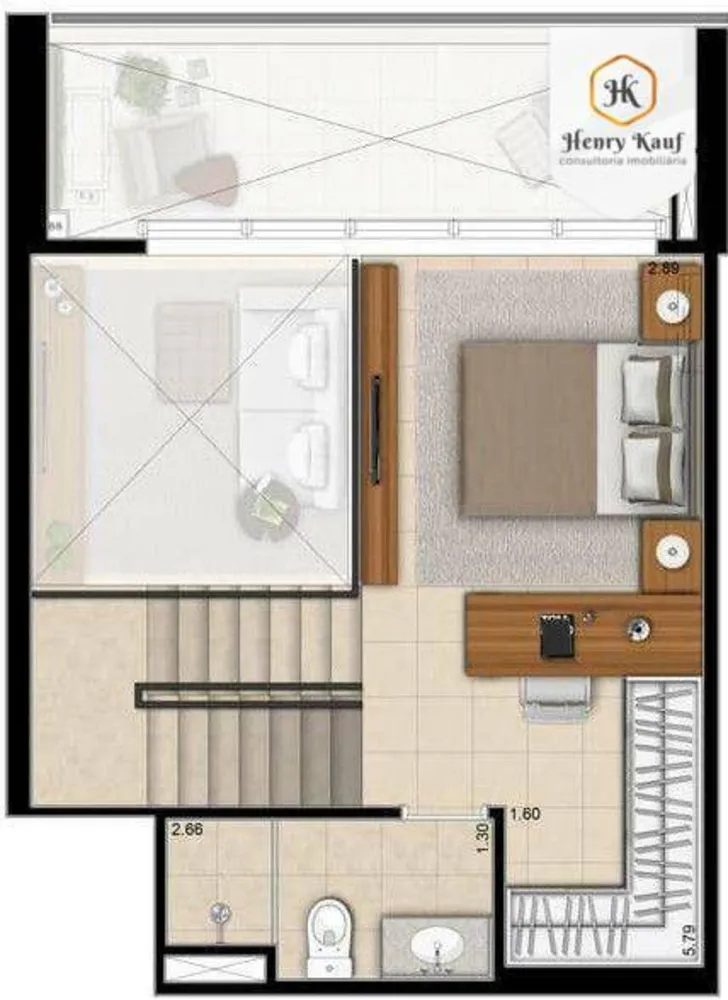 Apartamento, 1 quarto, 67 m² - Foto 2