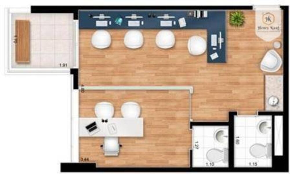 Sala-Conjunto, 38 m² - Foto 3