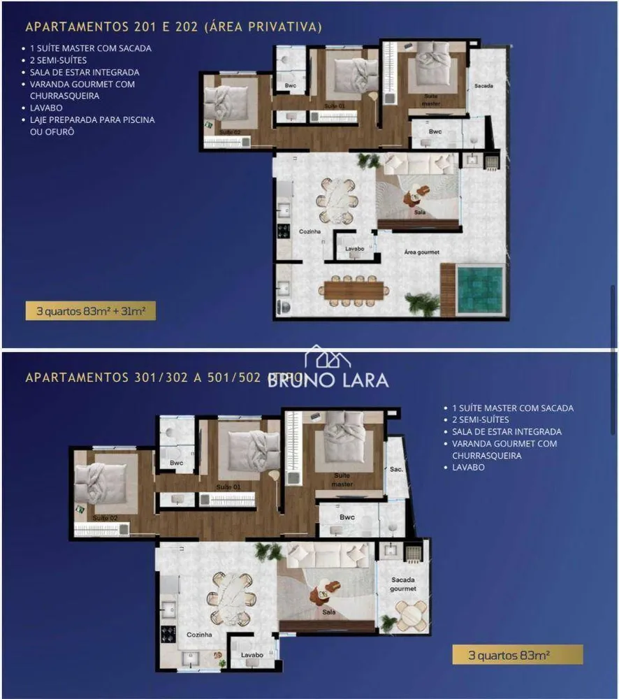 Apartamento, 3 quartos, 83 m² - Foto 3