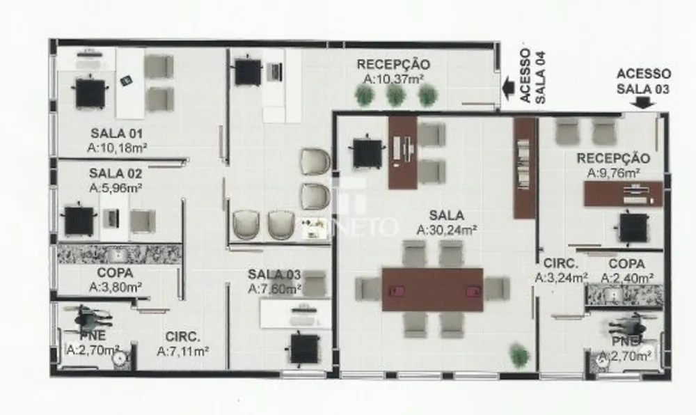 Sala-Conjunto, 46 m² - Foto 2