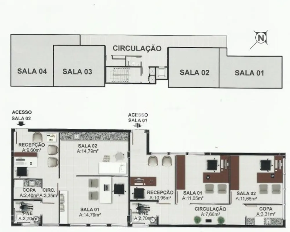 Sala-Conjunto, 53 m² - Foto 2