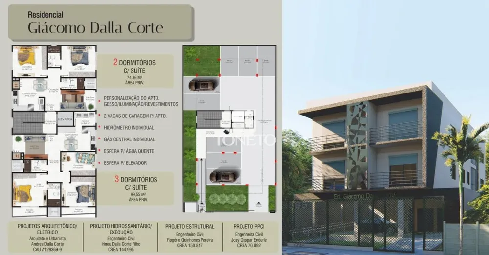 Apartamento, 2 quartos, 74 m² - Foto 2