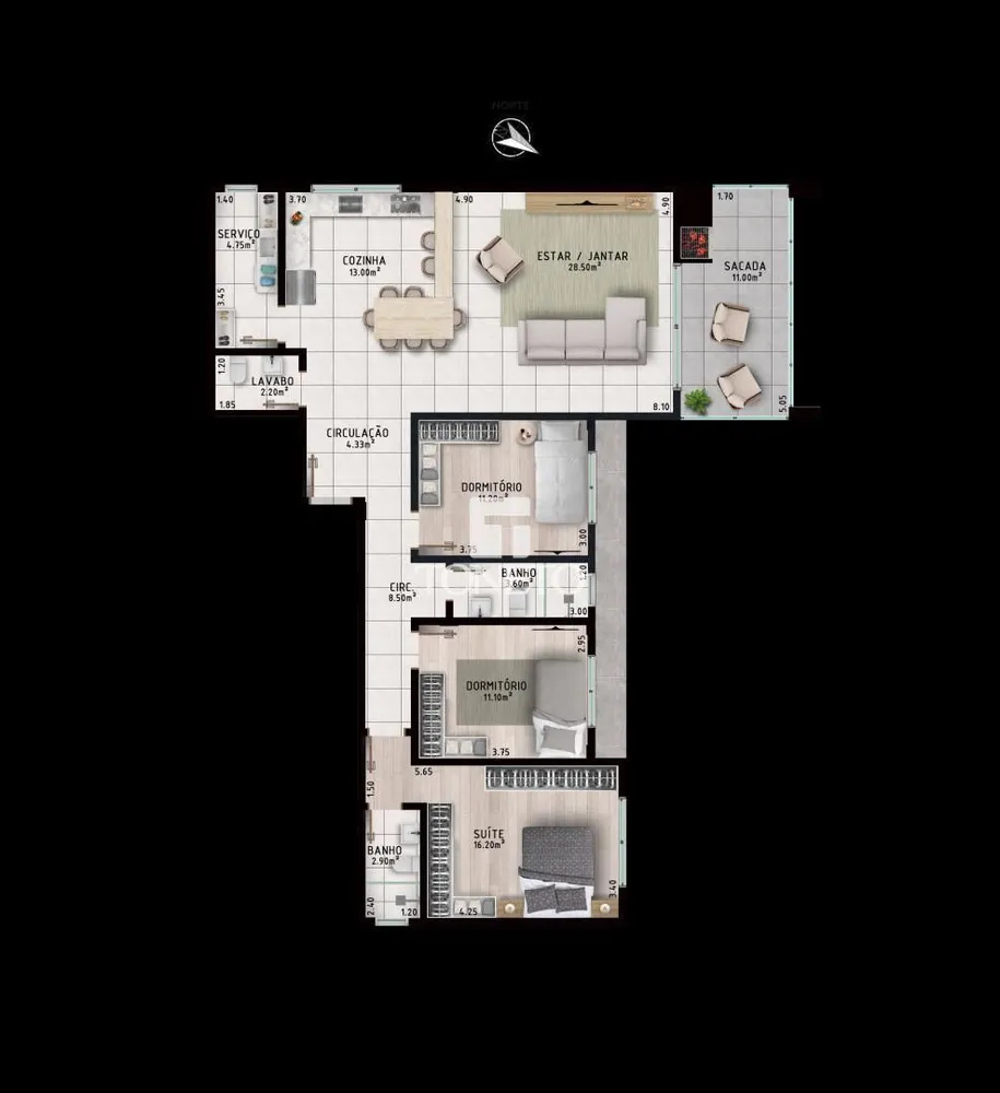 Apartamento, 2 quartos, 102 m² - Foto 4