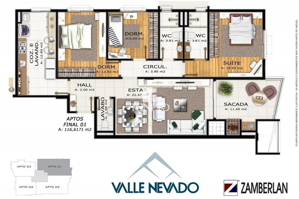 Apartamento, 3 quartos, 133 m² - Foto 4