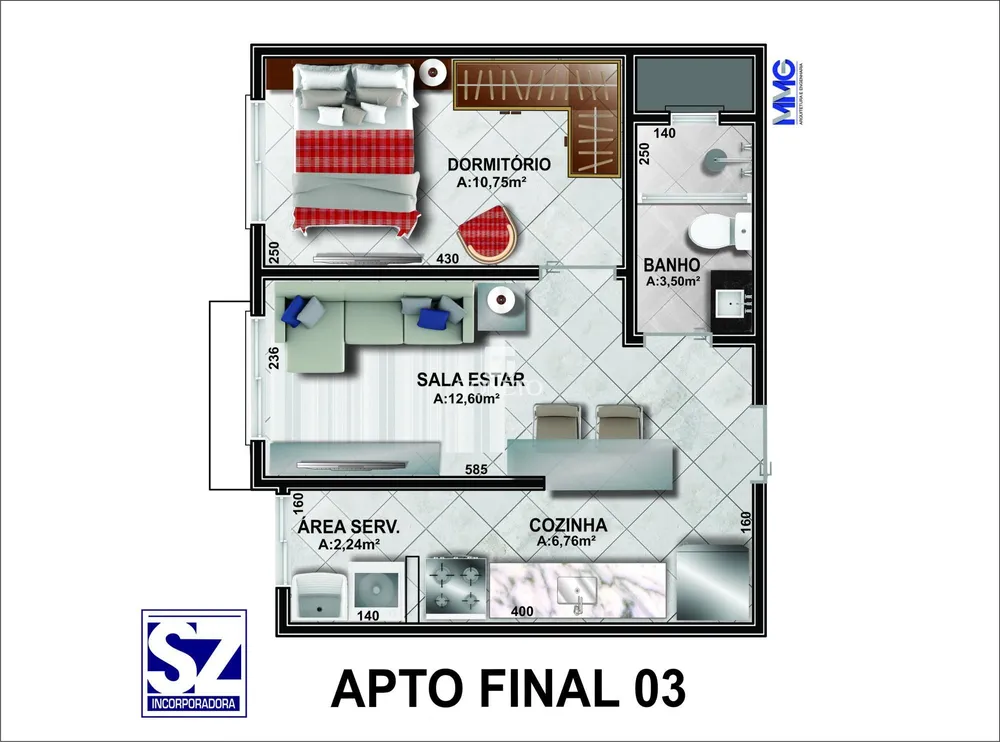 Apartamento, 2 quartos, 76 m² - Foto 3