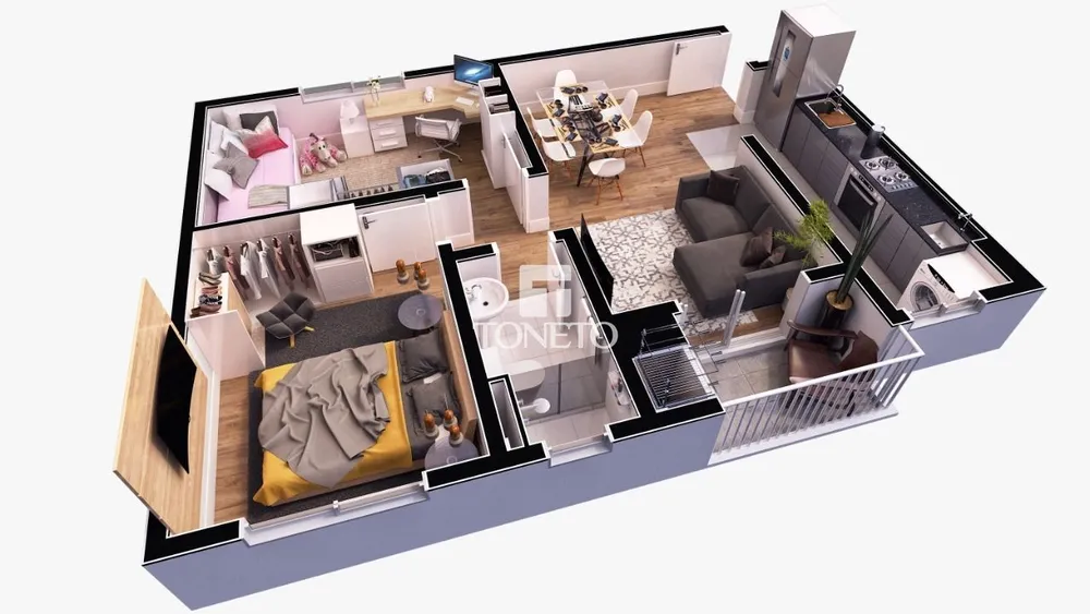 Apartamento, 2 quartos, 57 m² - Foto 3