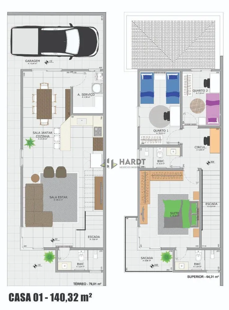 Casa, 3 quartos, 140 m² - Foto 2