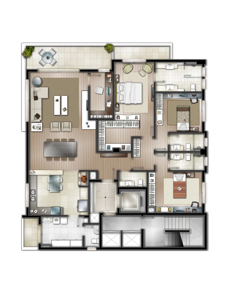 Apartamento, 3 quartos, 207 m² - Foto 1