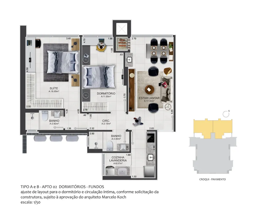 Apartamento, 1 quarto, 61 m² - Foto 6