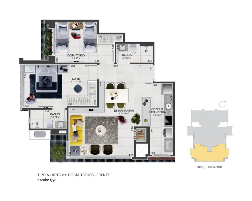Apartamento, 1 quarto, 61 m² - Foto 8