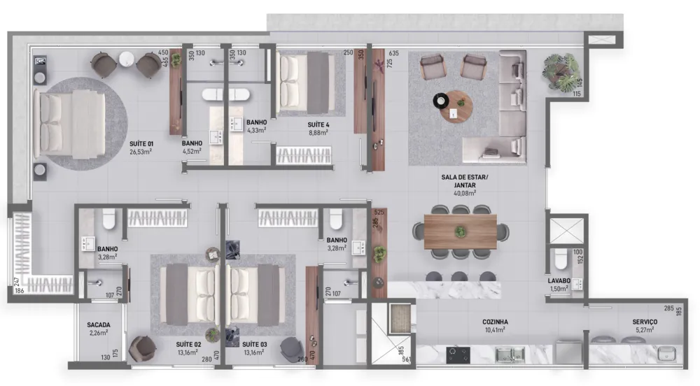 Apartamento, 3 quartos, 200 m² - Foto 15