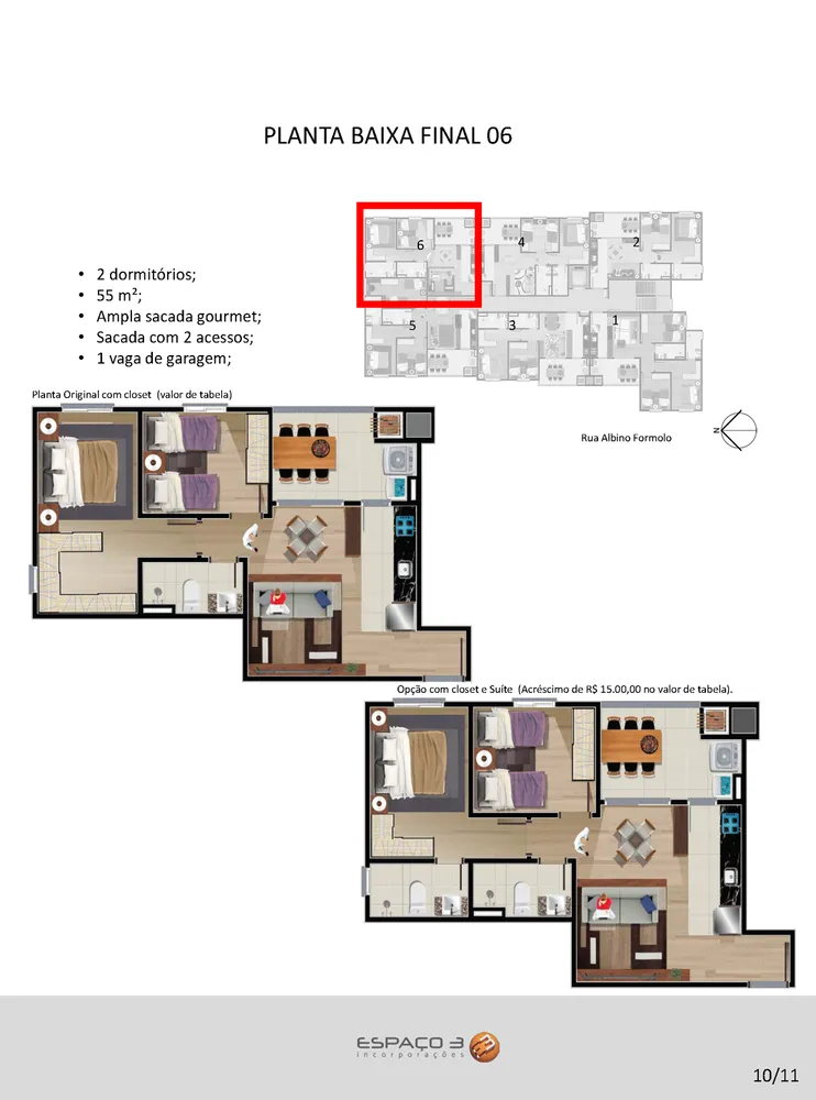 Apartamento, 2 quartos, 54 m² - Foto 3