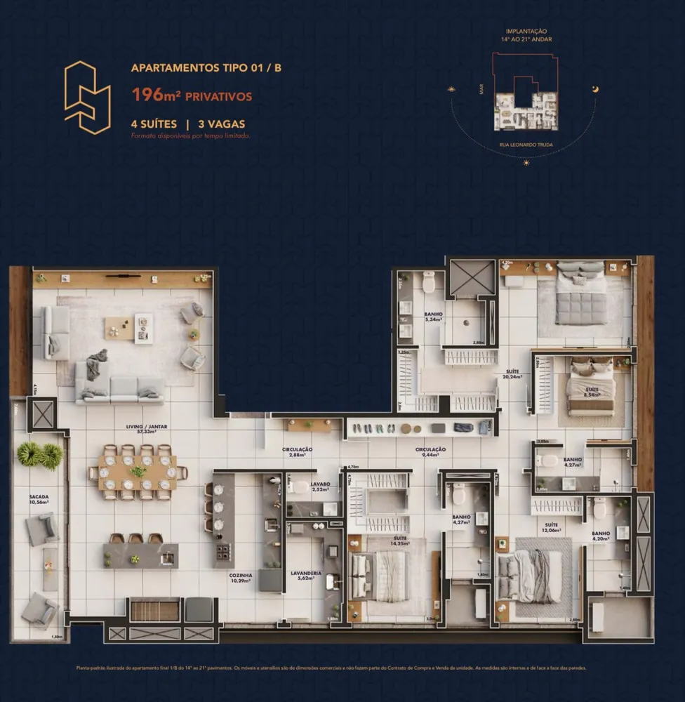 Apartamento, 4 quartos, 196 m² - Foto 6