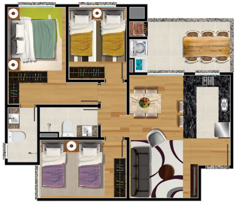 Apartamento, 3 quartos, 73 m² - Foto 3