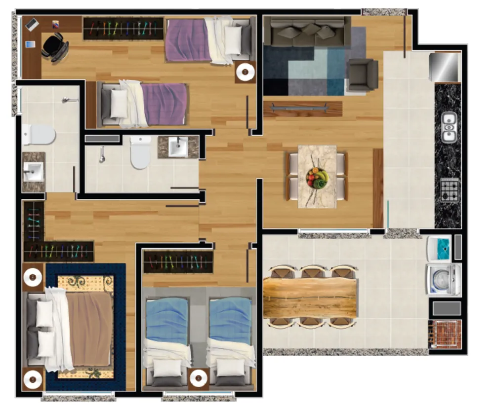 Apartamento, 3 quartos, 73 m² - Foto 7