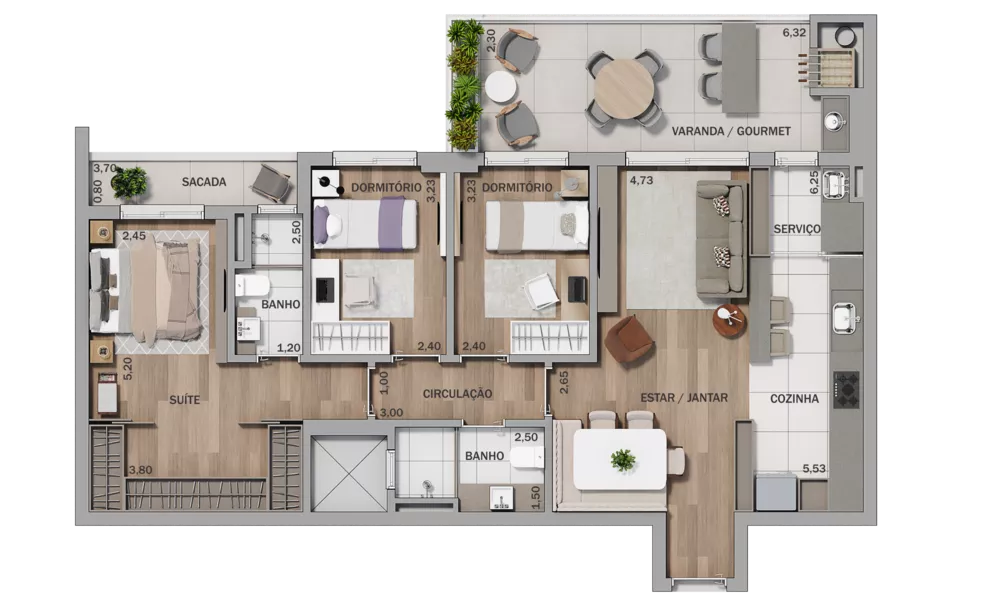 Apartamento à venda com 3 quartos, 110m² - Foto 34