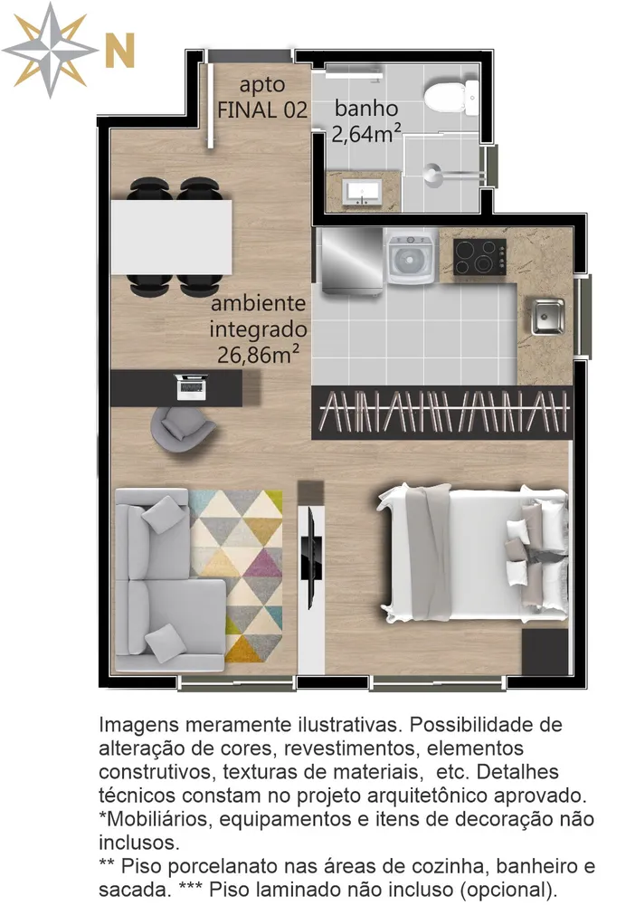 Apartamento, 1 quarto, 32 m² - Foto 16