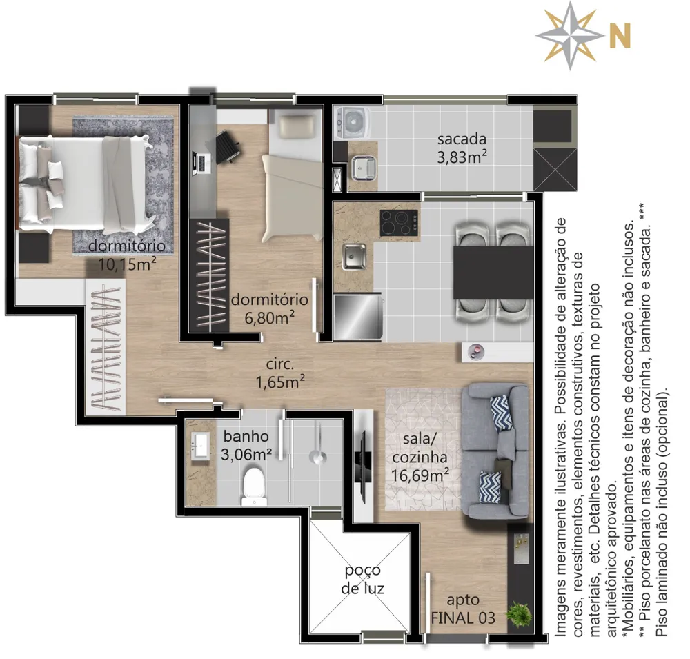 Apartamento, 1 quarto, 32 m² - Foto 12