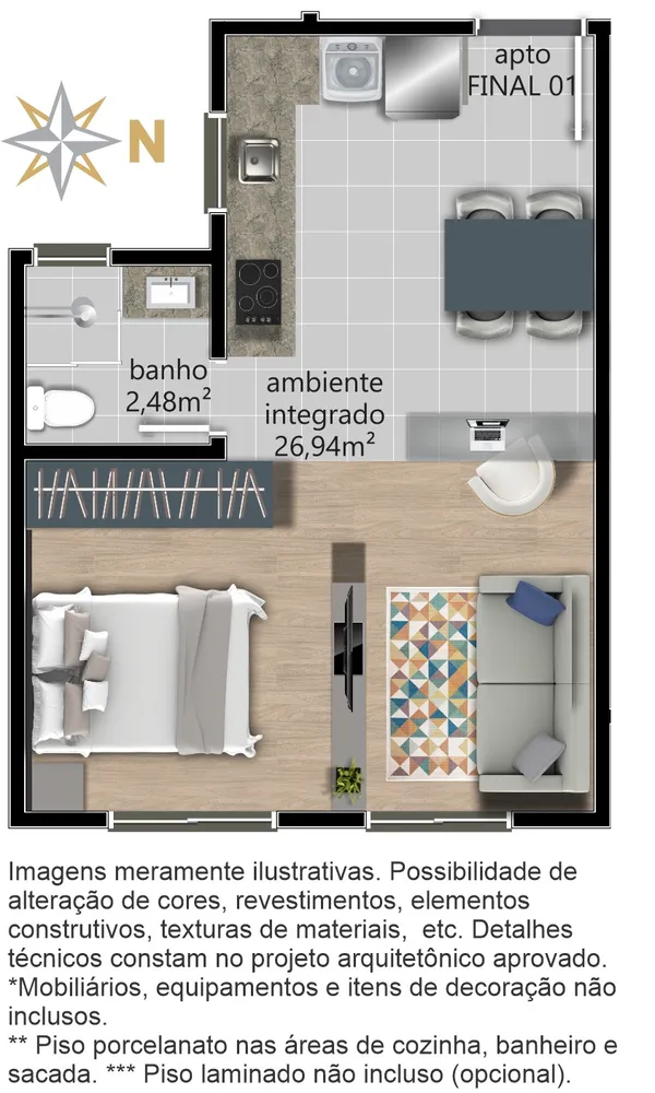 Apartamento, 1 quarto, 32 m² - Foto 15
