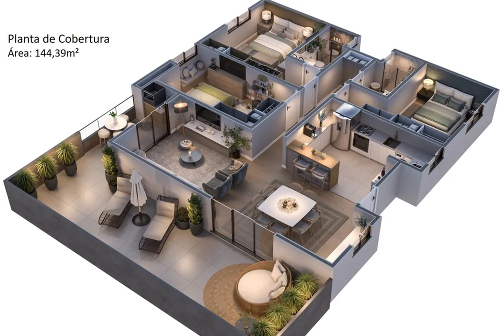 Apartamento, 2 quartos, 91 m² - Foto 1