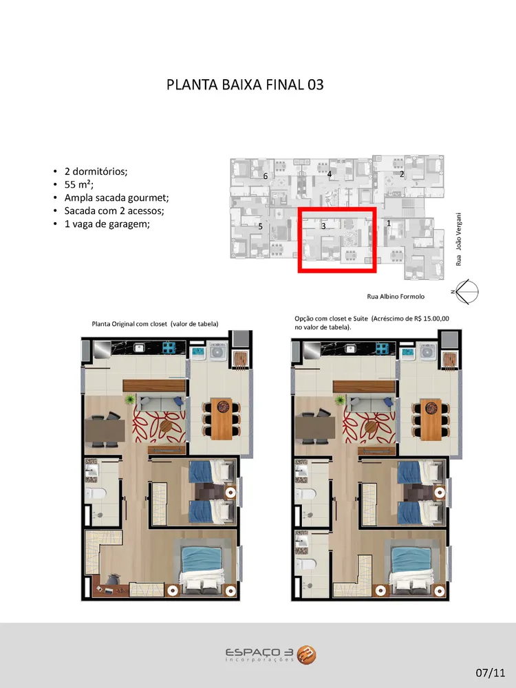 Apartamento, 3 quartos, 67 m² - Foto 3