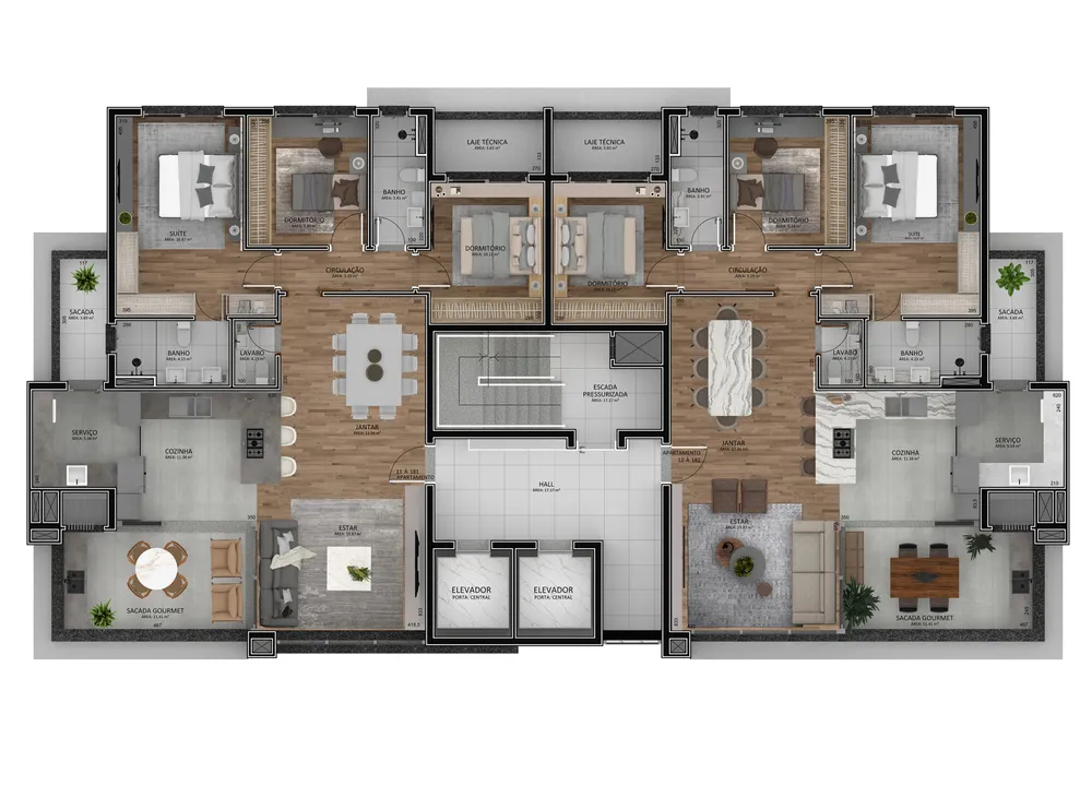 Apartamento, 3 quartos, 140 m² - Foto 1