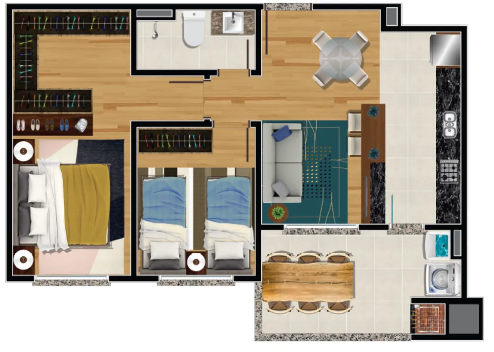Apartamento, 2 quartos, 57 m² - Foto 8