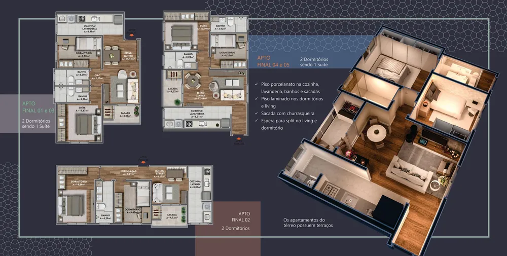 Apartamento, 2 quartos, 62 m² - Foto 2