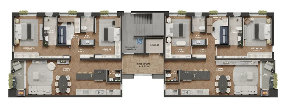 Apartamento, 3 quartos, 108 m² - Foto 1