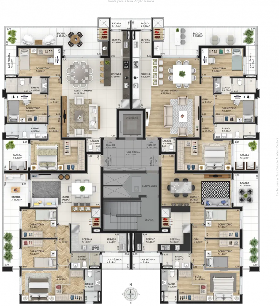 Apartamento, 3 quartos, 125 m² - Foto 11