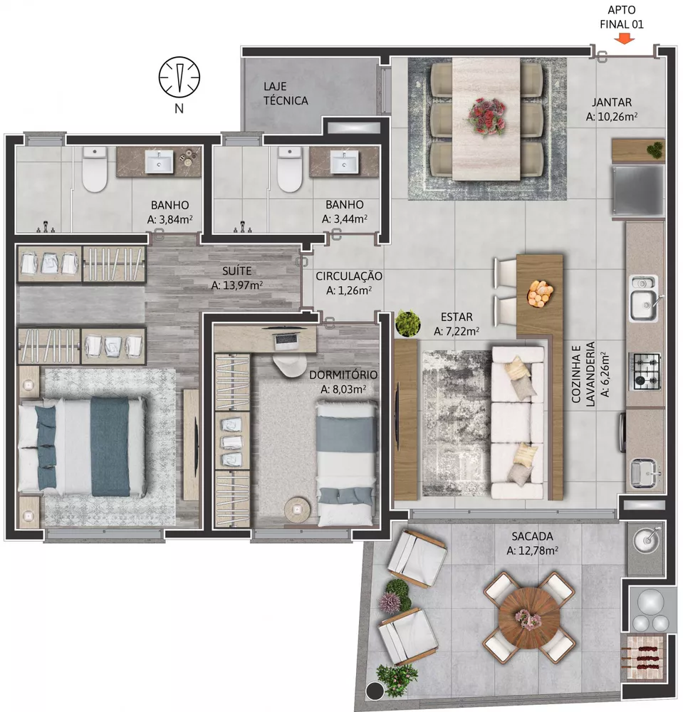 Apartamento, 2 quartos, 83 m² - Foto 14